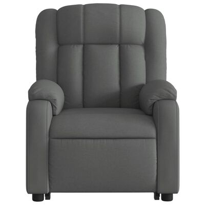 vidaXL Stand up Massage Recliner Chair Dark Gray Fabric