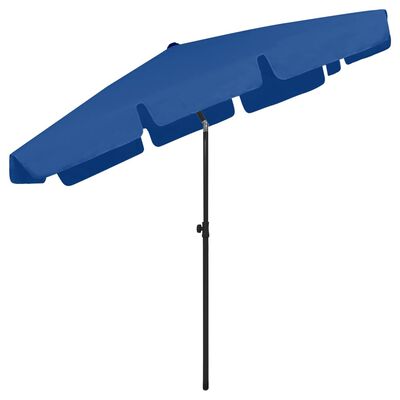 vidaXL Beach Umbrella Azure Blue 78.7"x49.2"