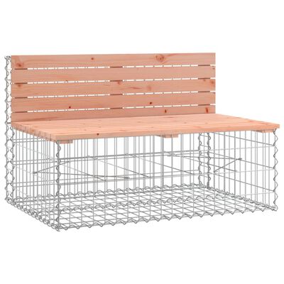 vidaXL Patio Bench Gabion Design 40.6"x27.6"x25.6" Solid Wood Douglas