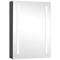 vidaXL LED Bathroom Mirror Cabinet 19.7"x5.1"x27.6"