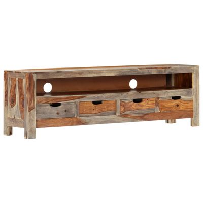 vidaXL TV Stand Solid Wood Sheesham 51.2"x11.8"x15.7"