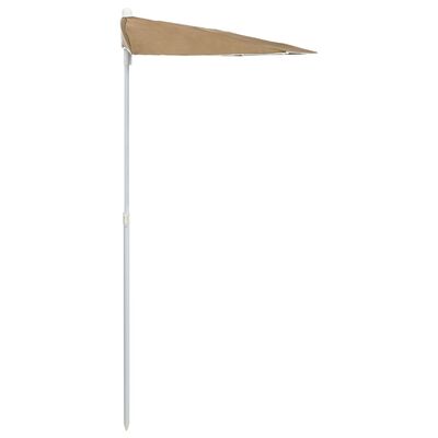 vidaXL Garden Half Parasol with Pole 70.9"x35.4" Taupe