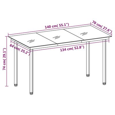 vidaXL 7 Piece Patio Dining Set Light Gray