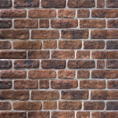 vidaXL 3D Wall Panels with Dark Brown Brick Design 11 pcs EPS