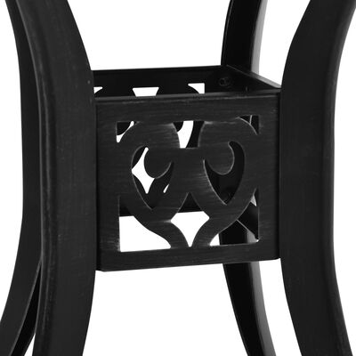 vidaXL 3 Piece Bistro Set Cast Aluminum Black