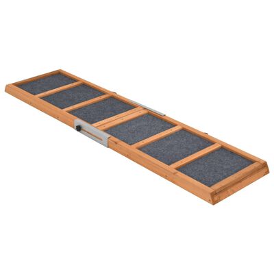 vidaXL Dog Ramp Gray 47.2"x11.8" Solid Wood Fir