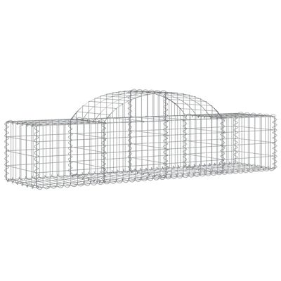 vidaXL Arched Gabion Baskets 30 pcs 78.7"x19.7"x15.7"/23.6" Galvanized Iron