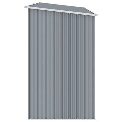 vidaXL Garden Firewood Shed Gray 96.5"x38.6"x62.6" Galvanized Steel