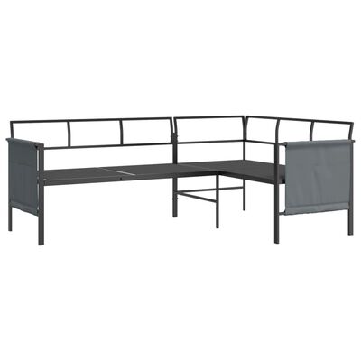 vidaXL 2 Piece Patio Dining Set Anthracite Steel