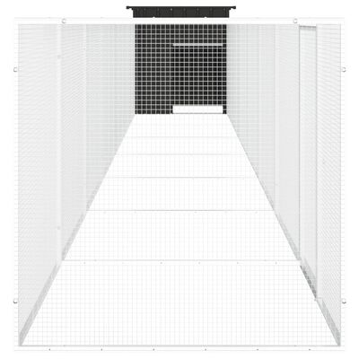 vidaXL Chicken Cage Anthracite 315"x35.8"x39.4" Galvanized Steel