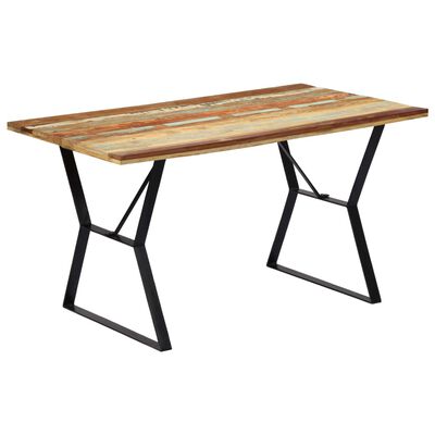 vidaXL Dining Table 55.1"x31.5"x29.9" Solid Reclaimed Wood