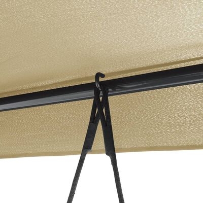 vidaXL Patio Swing Bench with Canopy Sand Steel