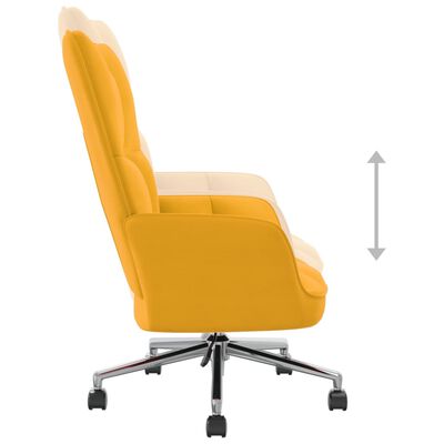 vidaXL Relaxing Chair Mustard Yellow Velvet