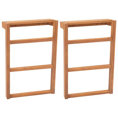 vidaXL Towel Racks 2 pcs Solid Teak Wood