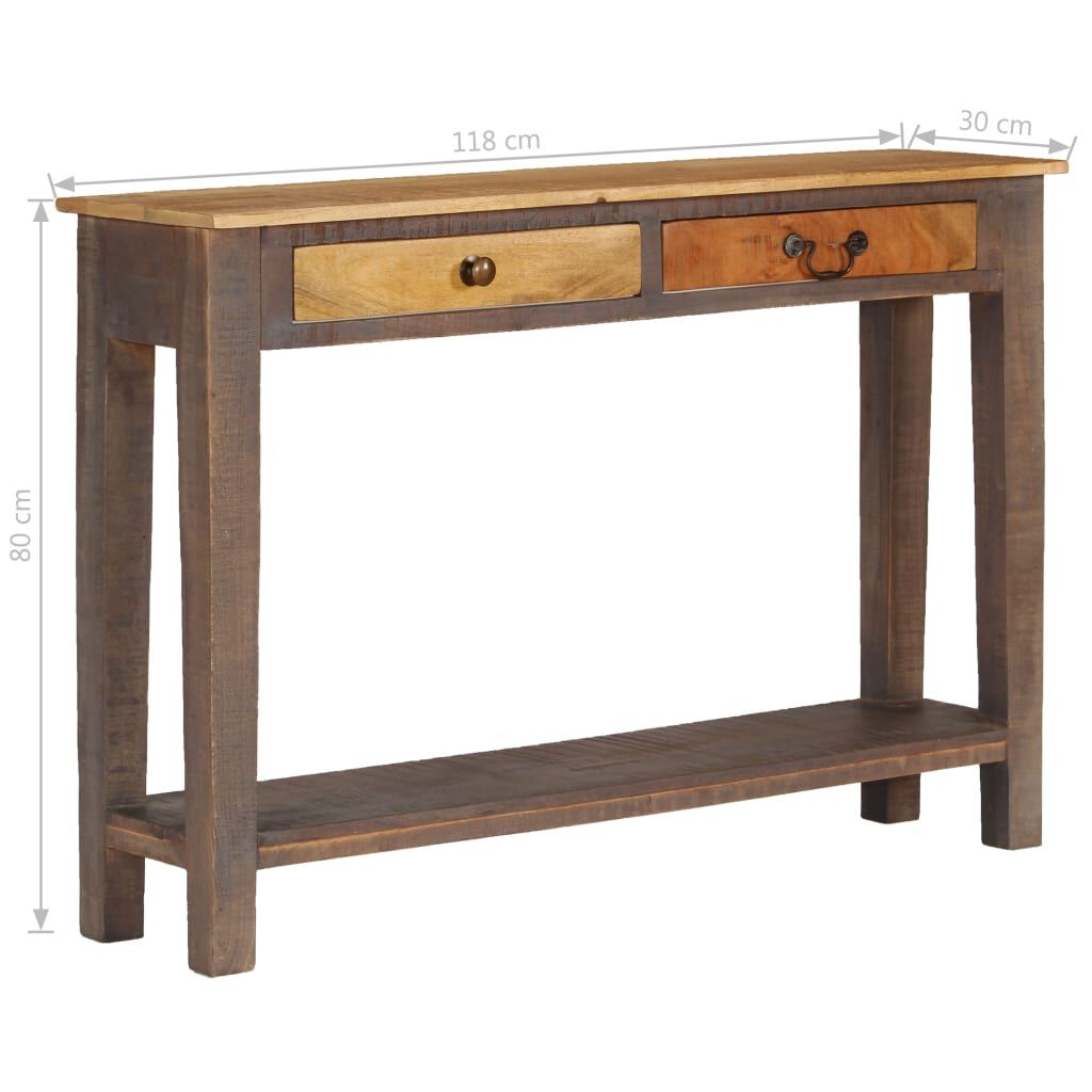 vidaXL Console Table Solid Wood Vintage 46.5