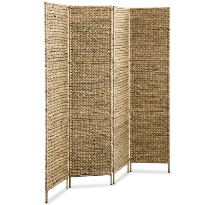 vidaXL 4-Panel Room Divider 60.6"x63" Water Hyacinth