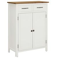 vidaXL Shoe Cabinet 29.9"x14.6"x41.3" Solid Oak Wood