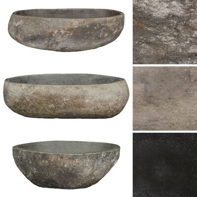 vidaXL Basin River Stone Oval (17.7"-20.9")x(13.4"-16.1")