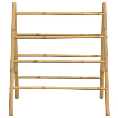 vidaXL Double Towel Ladder with 4 Rungs 35.4"x19.7"x39.4" Bamboo