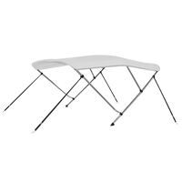 vidaXL 3 Bow Bimini Top White 72"x77.2"x53.9"