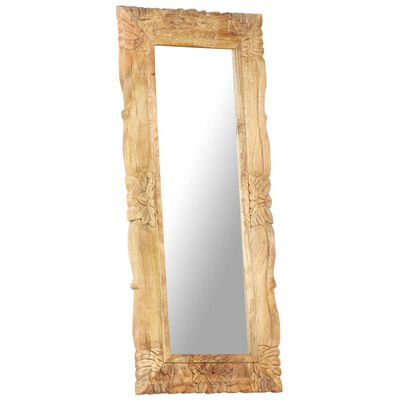 vidaXL Mirror 43.3"x19.7" Solid Mango Wood