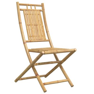 vidaXL Folding Patio Chairs 4 pcs 18.1"x26"x39" Bamboo