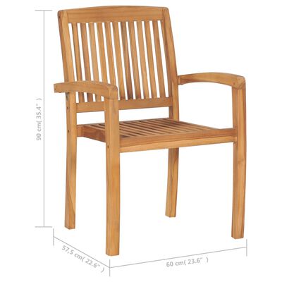 vidaXL Patio Chairs 2 pcs with Taupe Cushions Solid Teak Wood