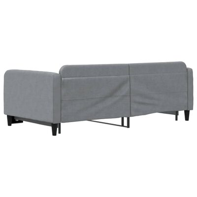 vidaXL Daybed with Trundle without Mattress Light Gray 39.4"x74.8"