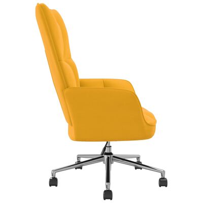 vidaXL Relaxing Chair Mustard Yellow Velvet