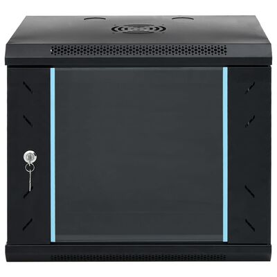 vidaXL 9U Wall Mounted Network Cabinet 19" IP20 20.9"x15.7"x17.7"