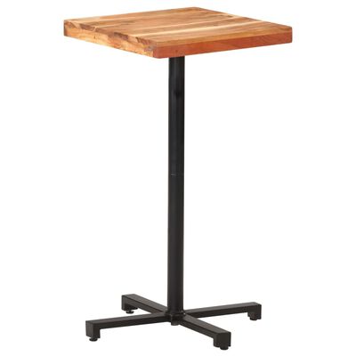 vidaXL Bar Table Square 19.7"x19.7"x43.3" Solid Acacia Wood