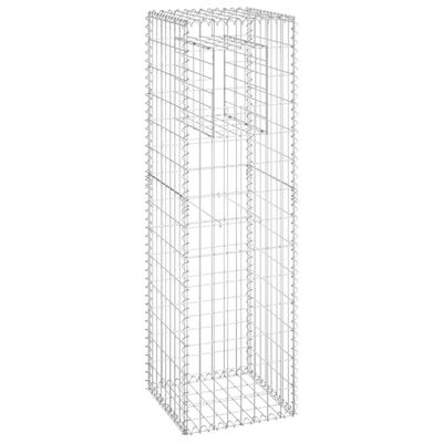 vidaXL Gabion Basket Post 15.7"x15.7"x55.1" Iron