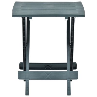 vidaXL Folding Patio Table Green 17.7"x16.9"x19.7" Plastic