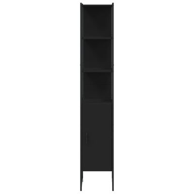 vidaXL Bathroom Cabinet Black 13"x13"x73" Engineered Wood