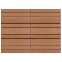 vidaXL WPC Tiles 23.6"x11.8" 6 pcs 10.8ft² Brown