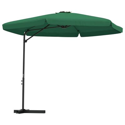 vidaXL Outdoor Parasol with Steel Pole 118.1" Green