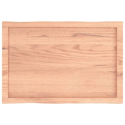 vidaXL Table Top Light Brown 31.5"x19.7"x(0.8"-1.6") Treated Solid Wood Live Edge