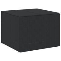 vidaXL Garden Storage Box Black 76.9 Gal Poly Rattan