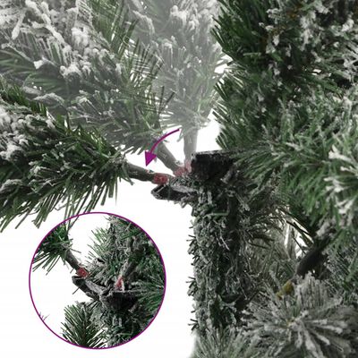 vidaXL Artificial Hinged Christmas Tree 300 LEDs & Ball Set 70.9"