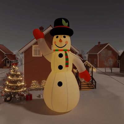 vidaXL Christmas Inflatable Snowman with LEDs 316.9"