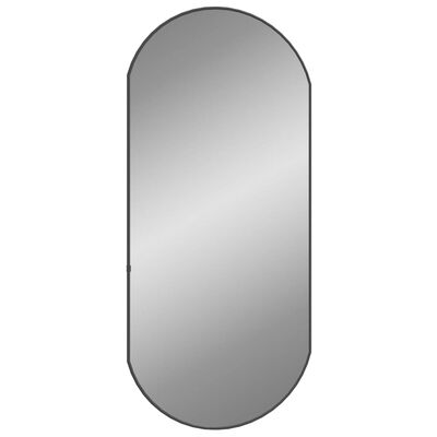 vidaXL Wall Mirror Black 35.4"x15.7" Oval