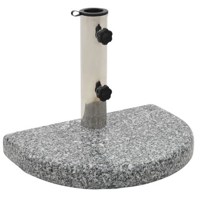 vidaXL Parasol Base Granite 22 lb Curved Gray