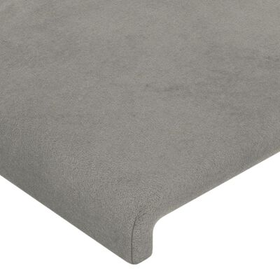 vidaXL Headboard with Ears Light Gray 79.9"x9.1"x30.7"/34.6" Velvet