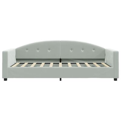 vidaXL Daybed with Trundle without Mattress Light Gray 39.4"x74.8"