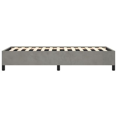 vidaXL Bed Frame Light Gray 39.4"x74.8" Twin Velvet