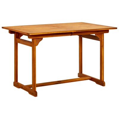 vidaXL Garden Dining Table (47.2"-66.9")x31.5"x29.5" Solid Acacia Wood