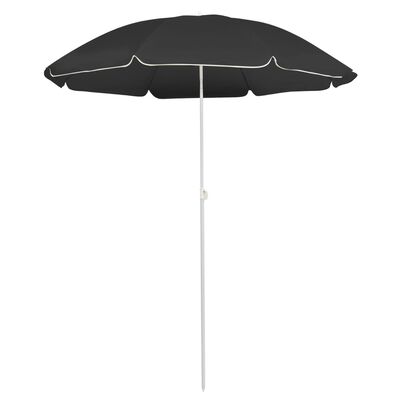 vidaXL Garden Parasol with Steel Pole Anthracite 70.9"