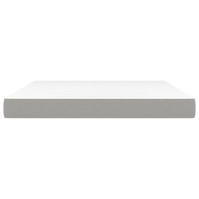 vidaXL Pocket Spring Bed Mattress Light Gray 76"x79.9"x7.9" King Fabric