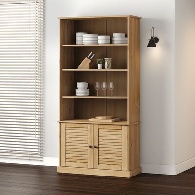 vidaXL Bookcase VIGO 33.5"x13.8"x66.9" Solid Wood Pine