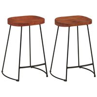 vidaXL Gavin Bar Stools 2 pcs 17.7"x15.7"x24.8" Solid Wood Mango